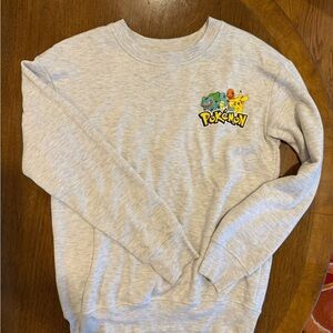 Pokemon Gray crewneck Pokémon Sweatshirt with Pokémon Logo